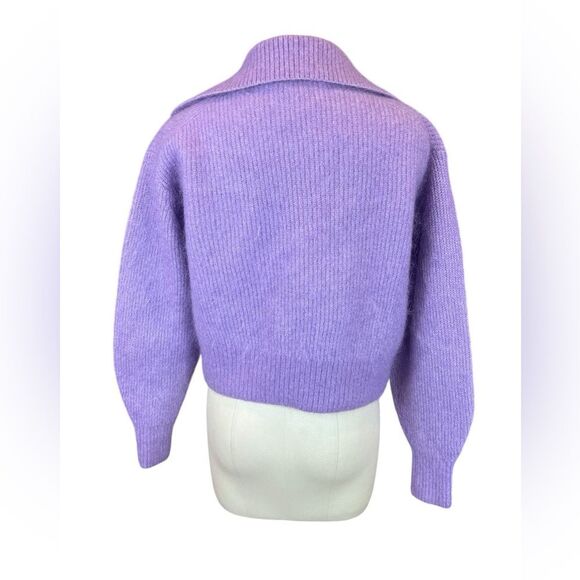 & Other Stories wool blend polo collar sweater in lilac size small - Picture 4 of 6